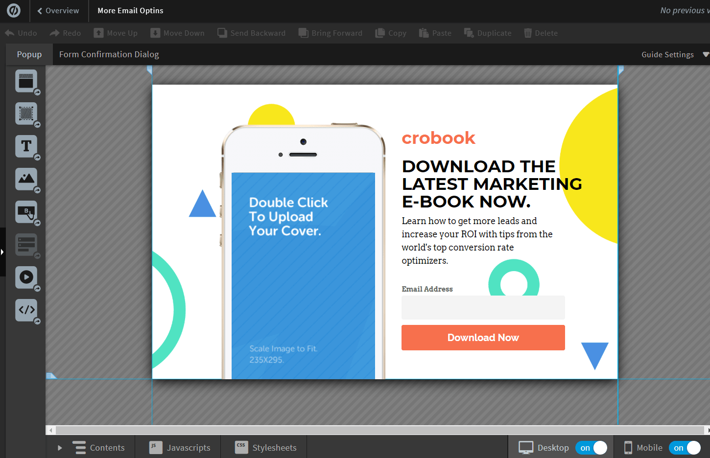 unbounce popups