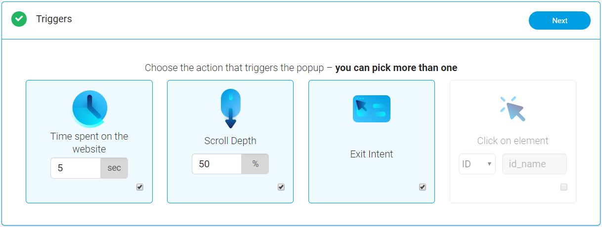 landingi triggers