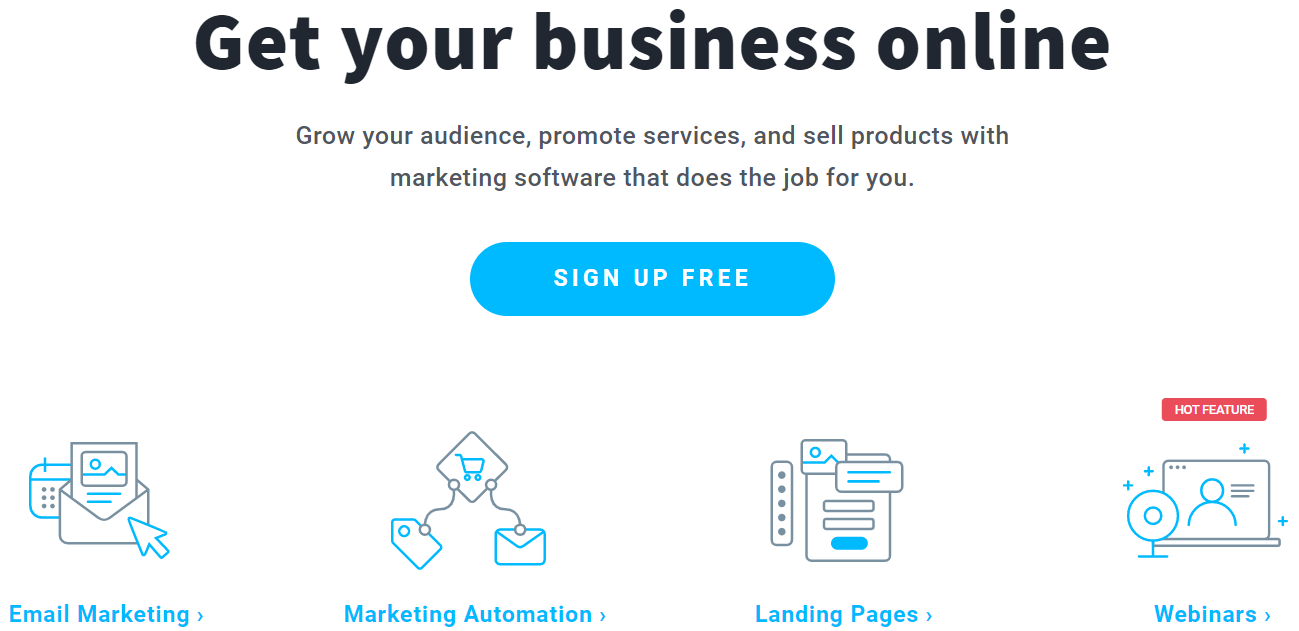 getresponse landing page