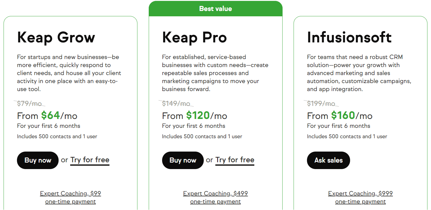 infusionsoft pricing