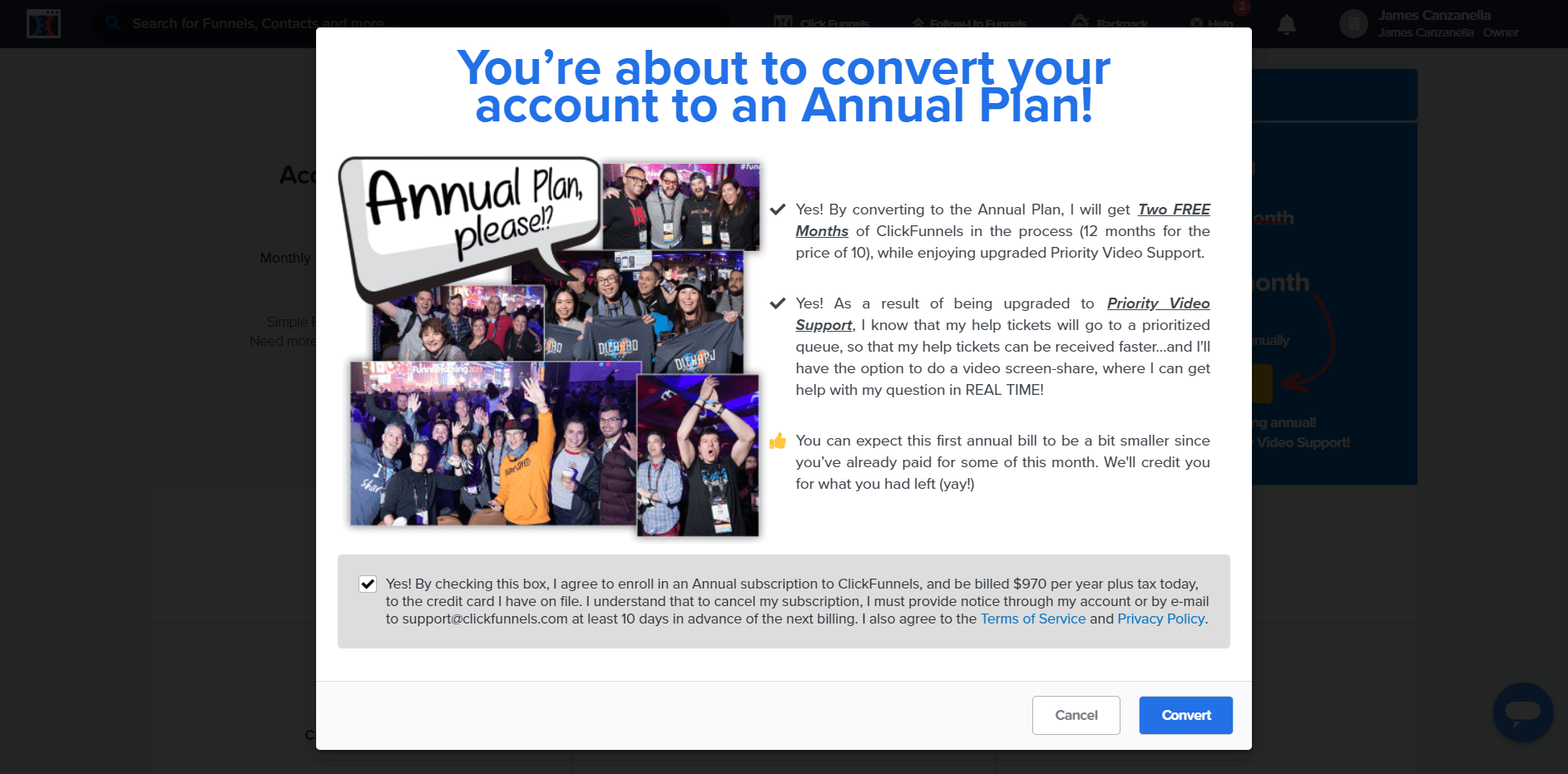 clickfunnels convert annual