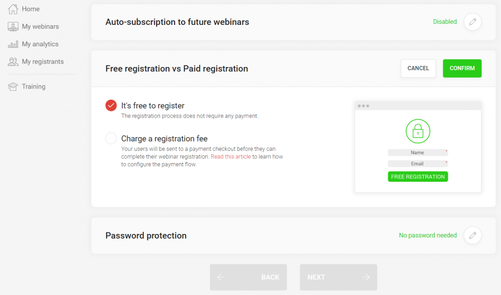 are webinars free