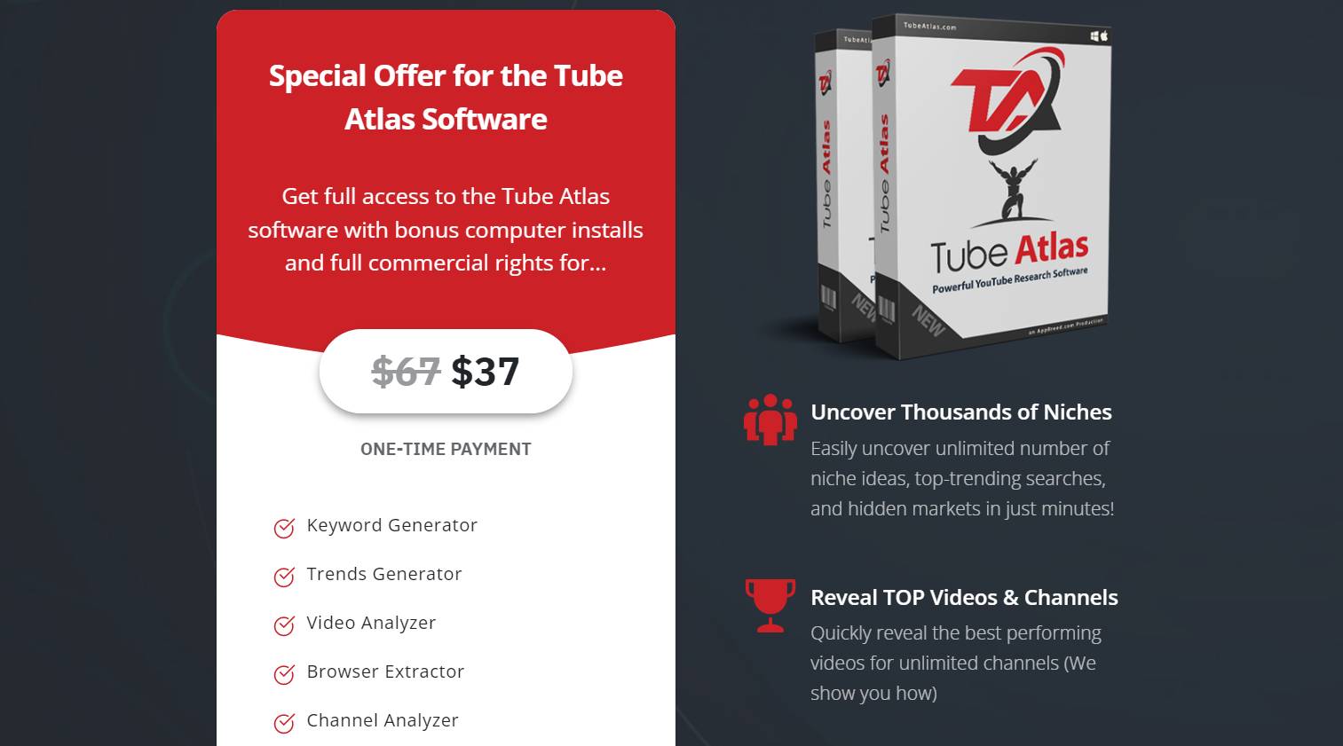 tube atlas pricing